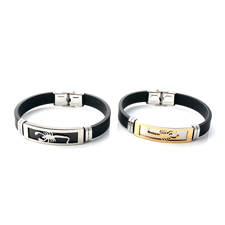 Cheap Scorpion design women gold bracelet women silver bangle stainless steel leather bracelets