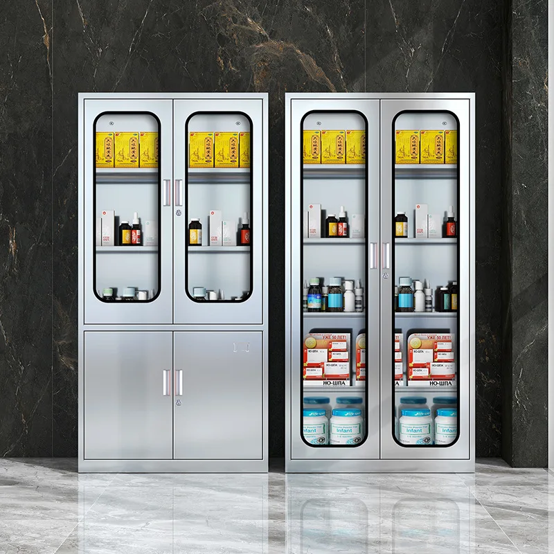 Wholesale Cheap Hospital Pharma 304 Stainless Steel Medical Medicine File Veterinary Cabinet