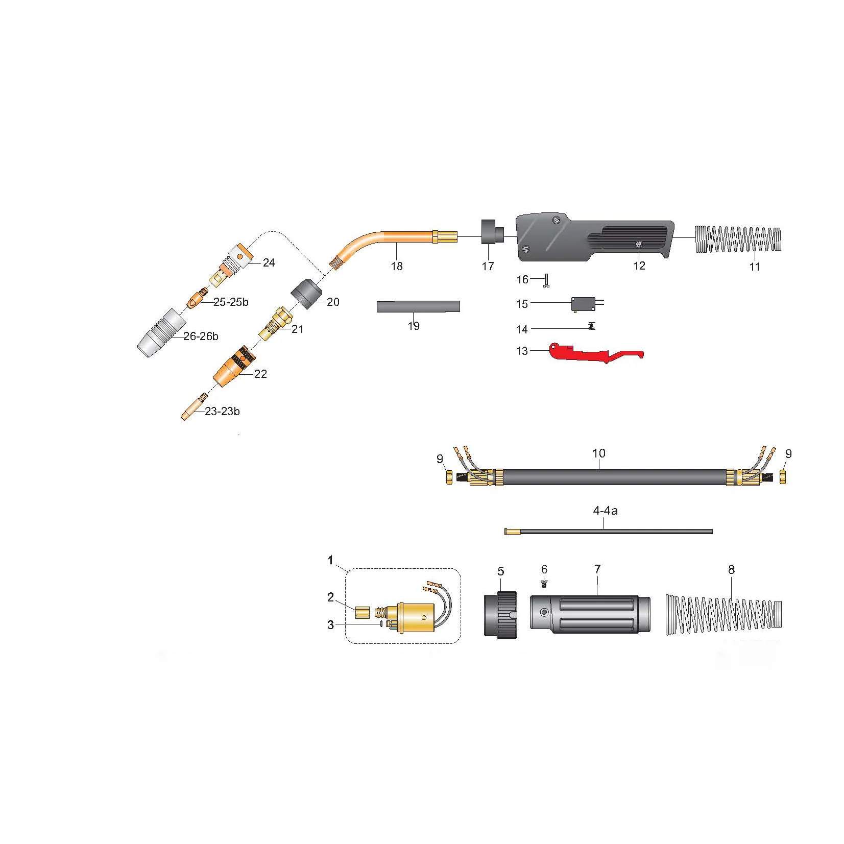 Tocha Mig Torch SBME 450 4 Metros sem Raspa HAILI
