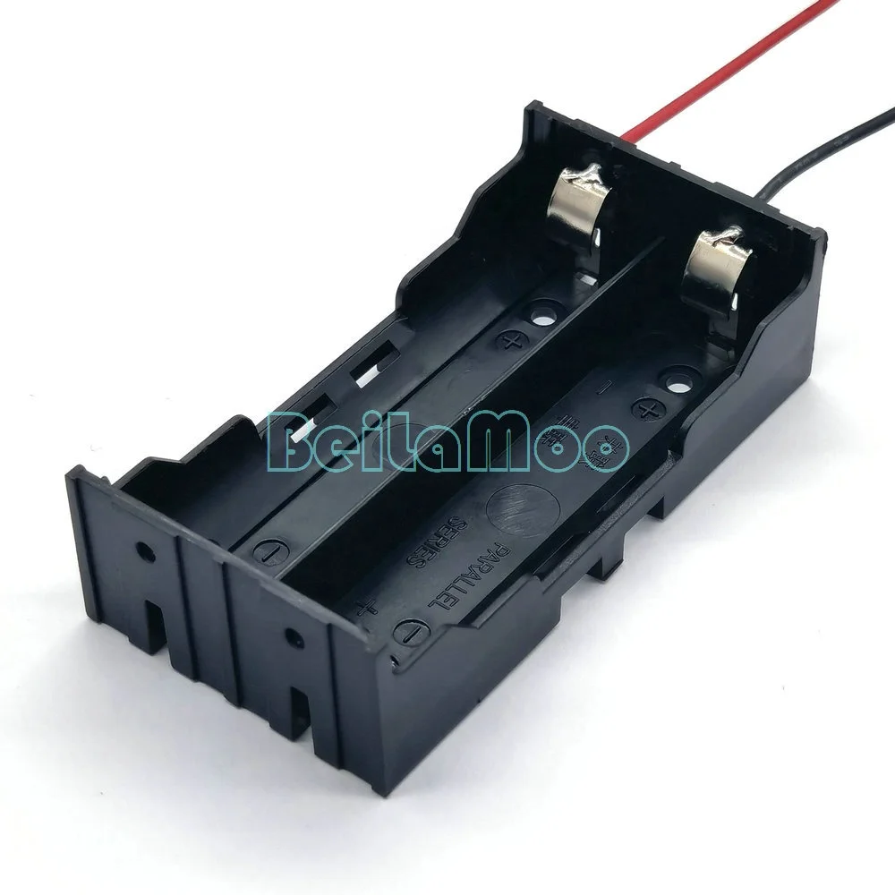 Beilamoo Dual 18650 two cells box with wire leads 1865 batt holder battery case BLM