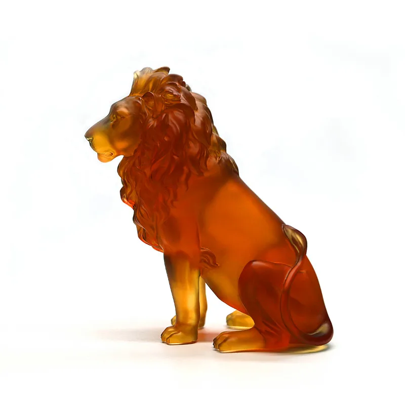 latest Daum style high grade crystal Luxury lion figurine for home decoration wedding hotel  office crystal lion figurines