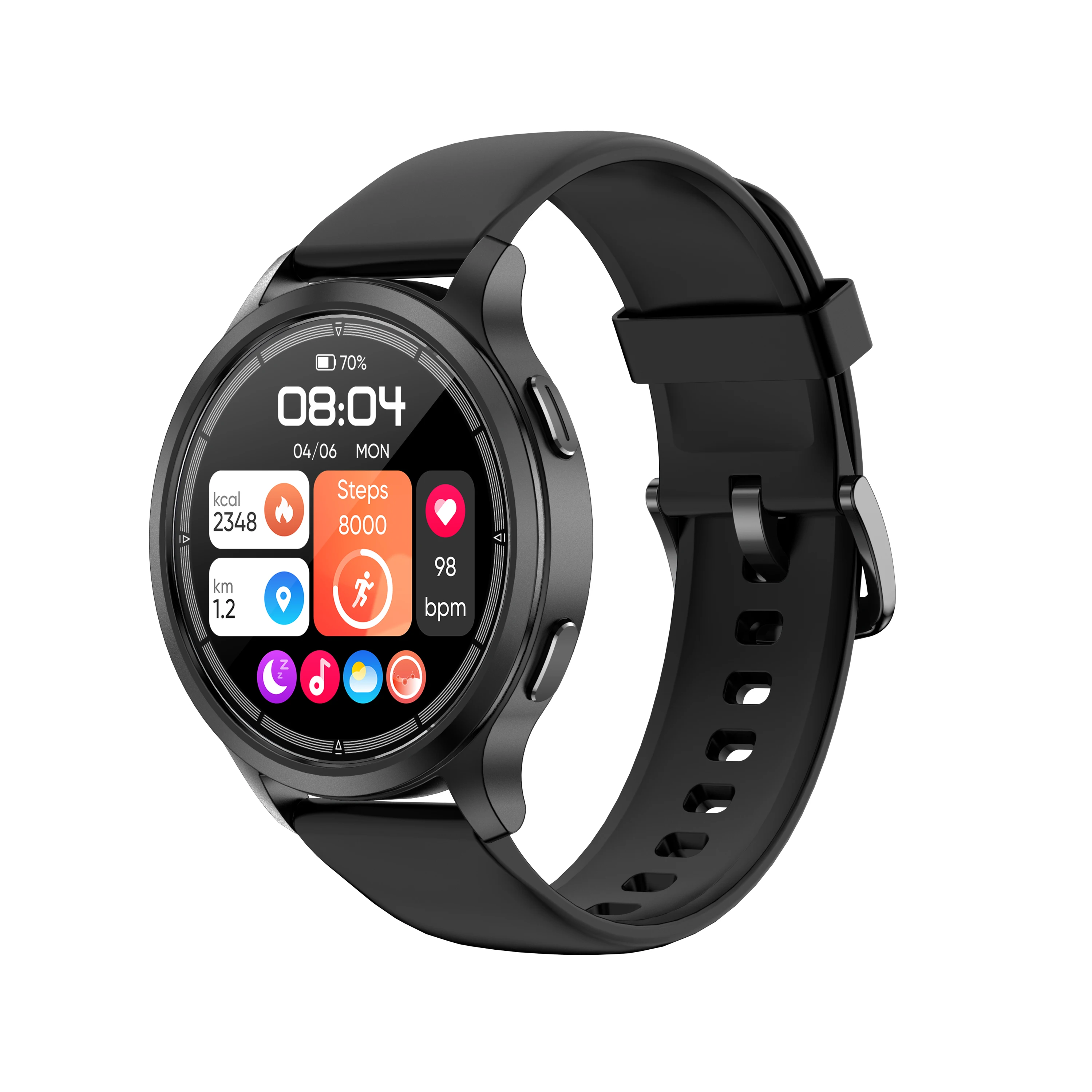 Linwear Wearable Devices Waterproof Health Monitoring Intelligent Round Smart Watch Sport Smart Watches LW78