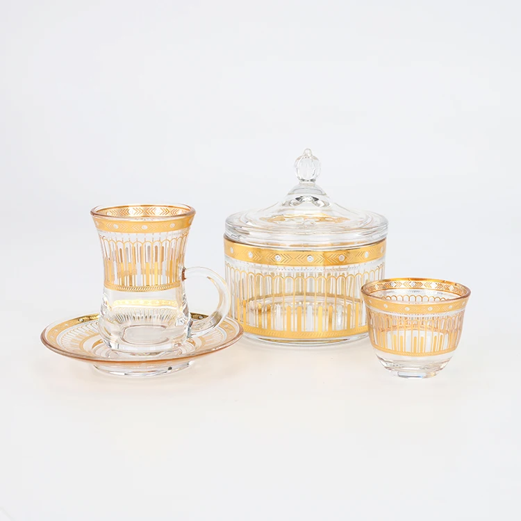 Arabic Style Cawa Cup  Eco-friendly Tea Cup Set and Arabic Glass Coffee and Teacup