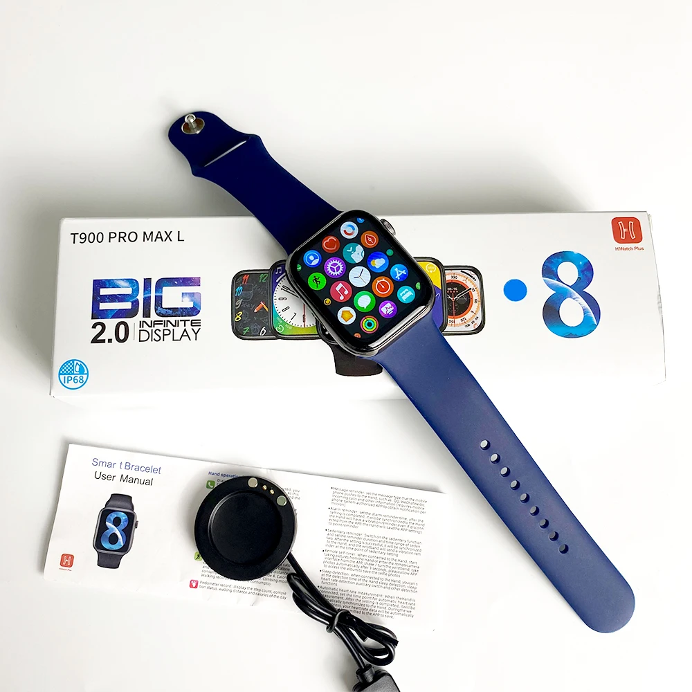 2023 Hot Sale T900 Pro Max L Smart Watch Full Touch Screen Reloj Intelligente Fitness Sports Waterproof Smart Watch