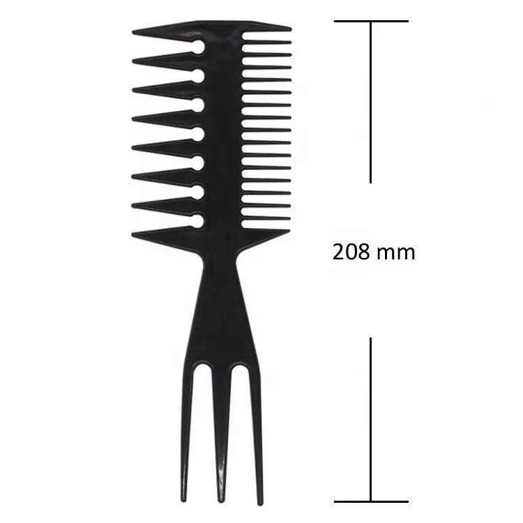 Restoring The Old Way Hair Partition Styling Plastic 3 Sided Pick Texture Comb
