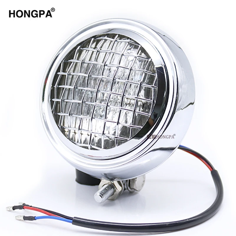 Retro Round Motorcycle Headlight 4 Inch Projector Headlights Headlamp For Cafe Racer