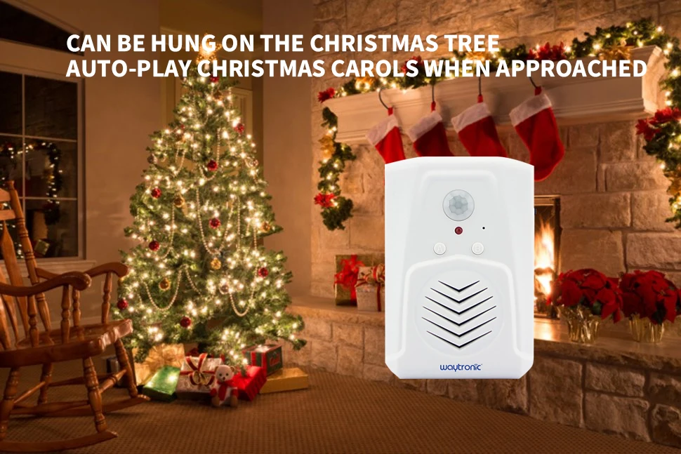 Auto Sensing Christmas Music Box Player PIR Infrared Human Movement Sensing Activated Voice Christmas Music Player