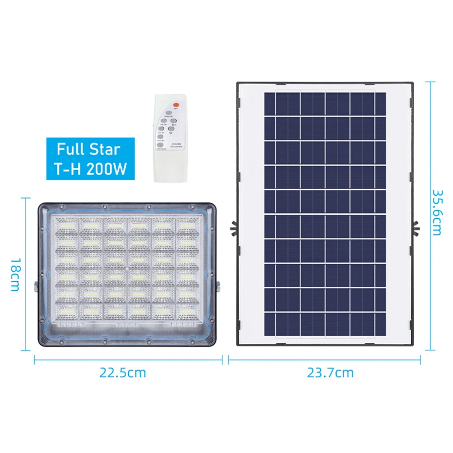 Chinese Manufacturer 100W 200W Outdoor Garden Lights Household Solar Lamps Outdoor Street Lights