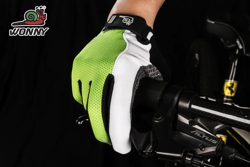 WONNY high quality breathable riding cycling gloves full finger Bike Bicycle racing gloves
