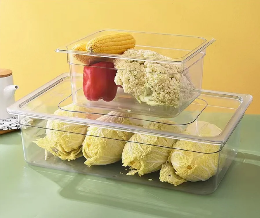 Пластиковая прямоугольная крышка для пищевых продуктов фруктов пирожных свежего хранилища сковородок