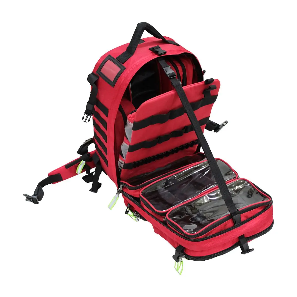 Medium Capacity EMS Backpack for Basic Life Support Survival First Aid Kit with Reflective Strap Medical Rescue Bag