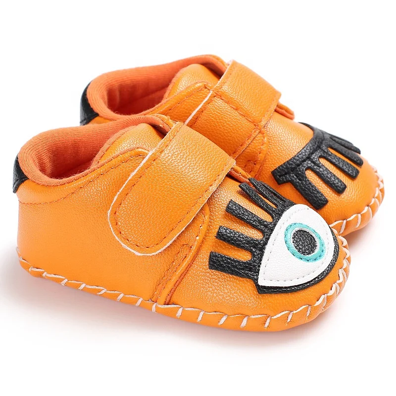 EVERTOP high quality cartoon design soft sole PU leather cute baby shoes toddler