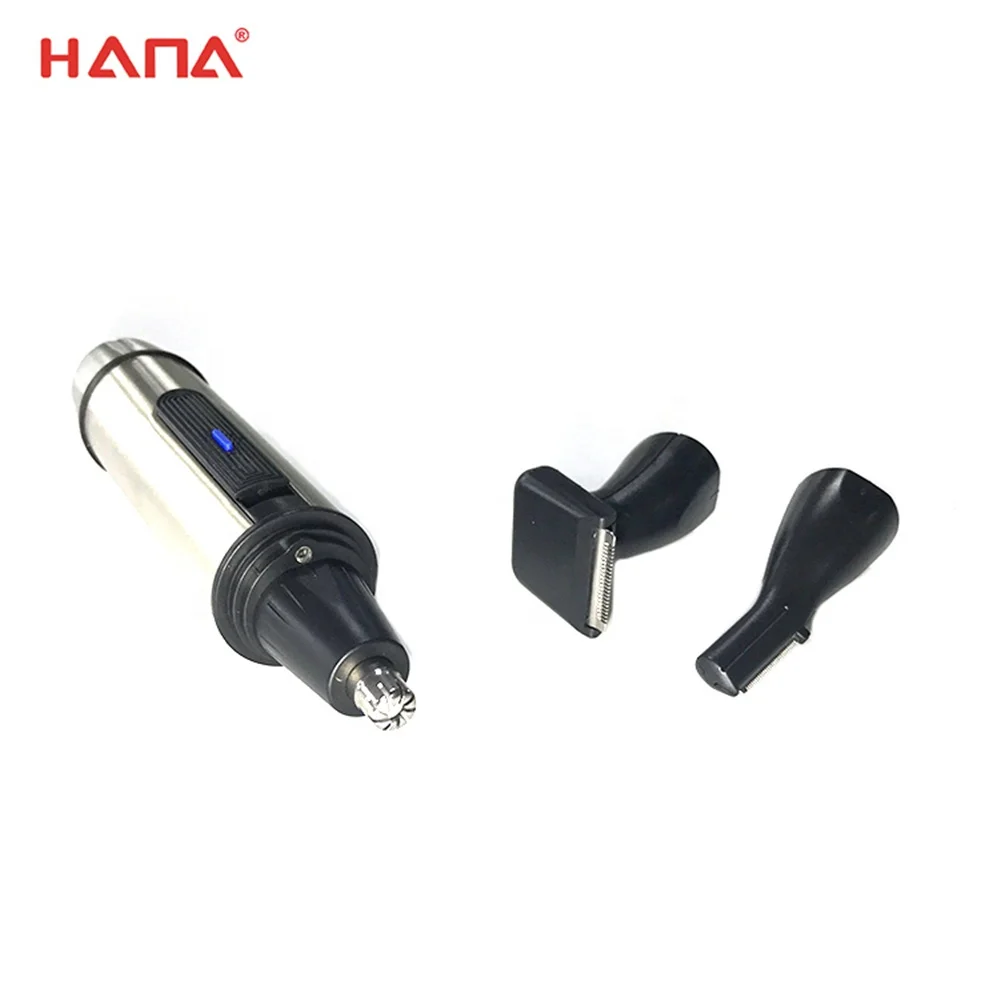 HANA Long life of stainless steel interchangeable washable nose hair trimmer set