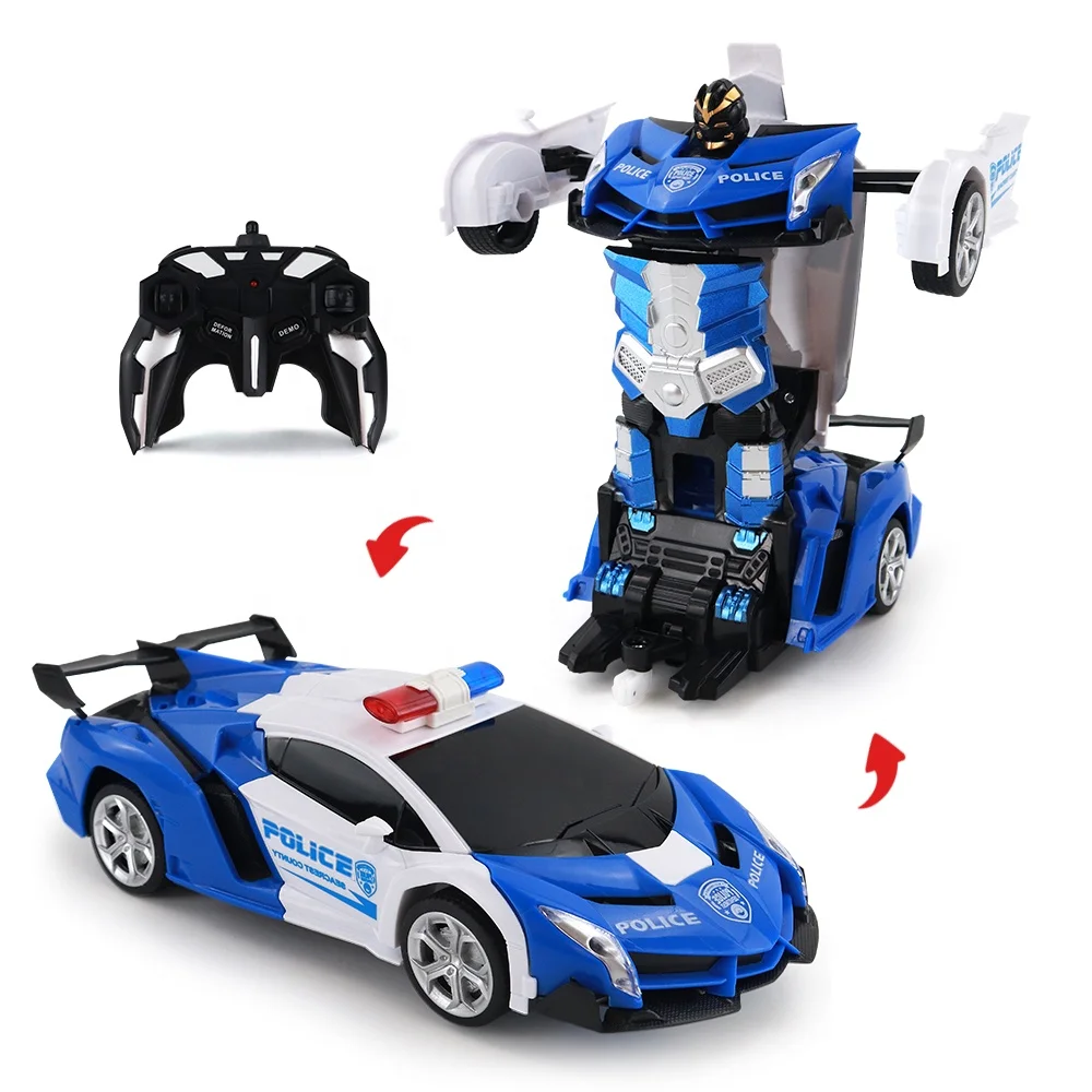 hot selling Children 1:18 5CH Radio Control Toys deformed car toy Remote Control deformation robot car toy for Kids