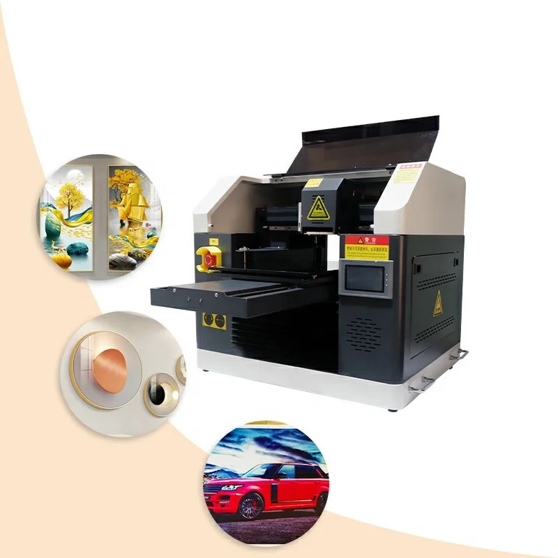 Auto Mini UV Printer Flatbed & Bottle UV Printer A3+ Size Printing Machine Commerical A3 Small UV Inkjet Printer Prices