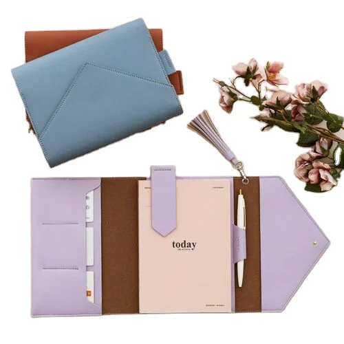 Custom Designer Leather Planner Protective Organizer Portfolio Set Diary Cover