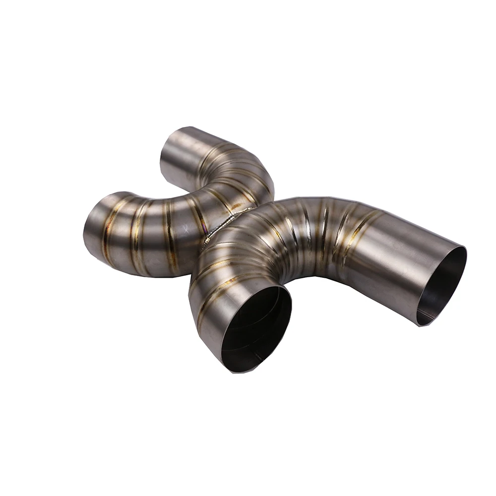 3 inch TITANIUM X-PIPE EXHAUST MUFFLER SYSTEM PULSED TIG welding