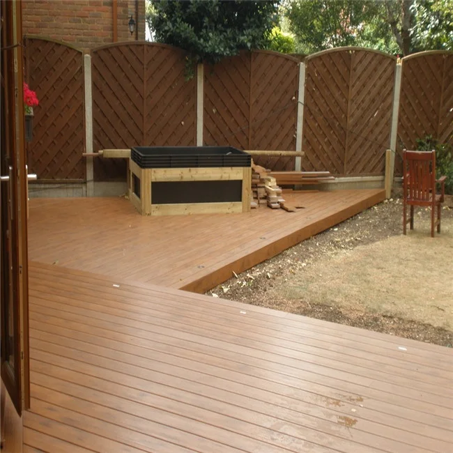 Composite Hollow Grooving Outdoor Decking Composite WPC Floating Decking