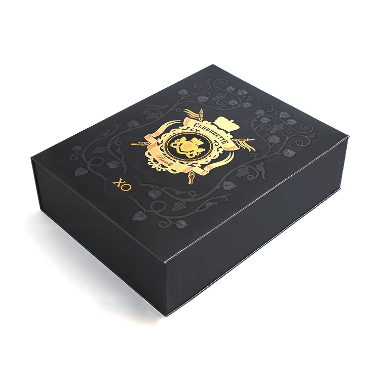 Factory Luxury Custom logo Glass Whisky Alcohol Wine bottle packaging box cardboard Gift Box Packaging