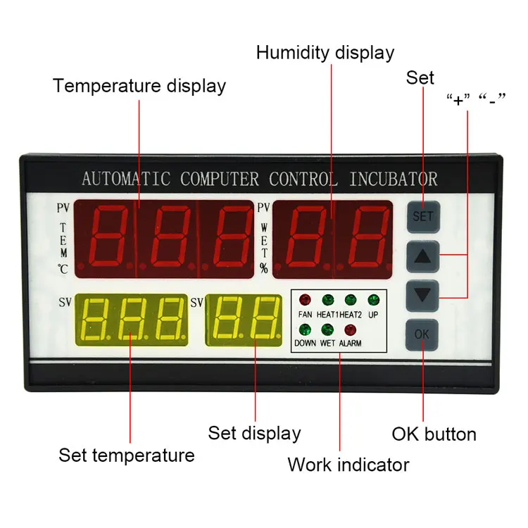 XM-18 XM18 Digital XM 18 Fully Automatic Egg Incubator Parts Temperature and Humidity Thermostat Controller With Sensor Probe