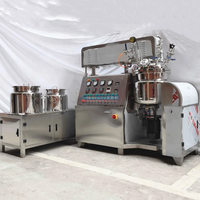 Cream Machine Laboratory 50kg Body Lotion Making Machine Vacuum Homogenizer Emulsifier Mixer for Cosmetics
