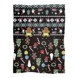 Dog Christmas Coral Fleece Blankets Custom Logo Manta Para Adultos Burrito Blanket For Winter