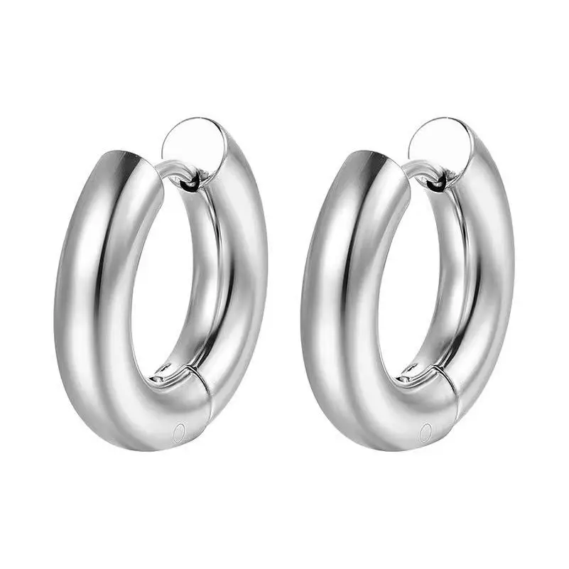 Stainless Steel AlloyFashion Jewelry Earrings Popular Leather Piercing Zodiac Sign Rhinestone African Bride Pave Hoop Earrings