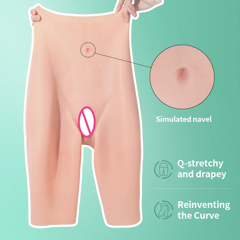Men Silicone Hip Pad Enhanced Thickening False Vagina Trousers Cosplay Dress-up Big Ass Underwear Plus Oversized Silicone Pants