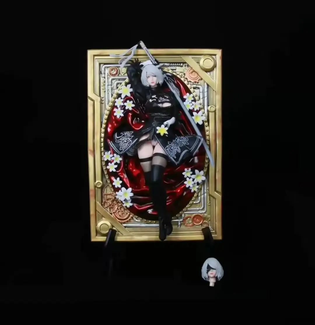 32CM NieR Automata Manga Figurine Statues 2B 2A YoRHa No.2 Type B Photo Frame Sexy Girls Figura PVC Anime Figure Gift Toys