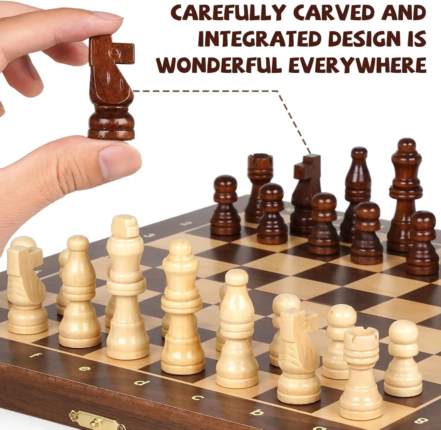 educational toy luxury magnetic wooden tournament chess board games cheap wood custom magnet travel chess set for adults