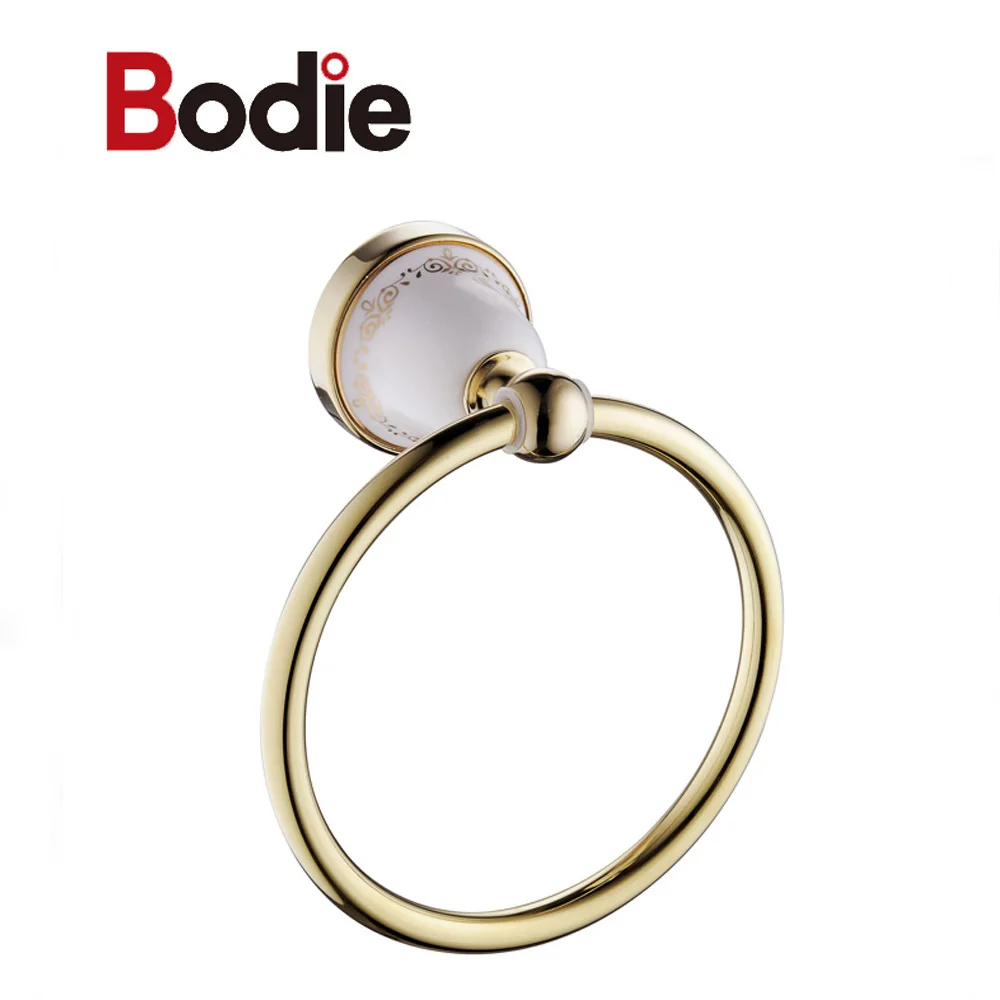 Позолоченные декоративные узоры, керамический металлический настенный крючок для полотенец для ванной комнаты