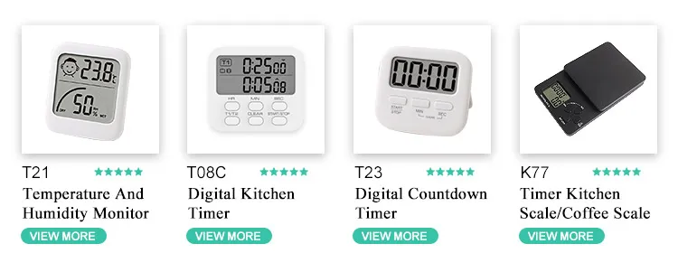 24 Hour Kitchen Silent Classroom Meeting Countdown Vibrator Light Flashing Alarm Visual Analog Timer Clock for Kid