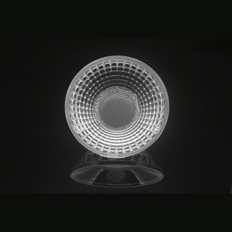 Manufacturer 75MM PMMA PC Plastic Optical LED Lens Indoor Retail Led Lenses Down Light Spot Light Track light lens TIR LED L