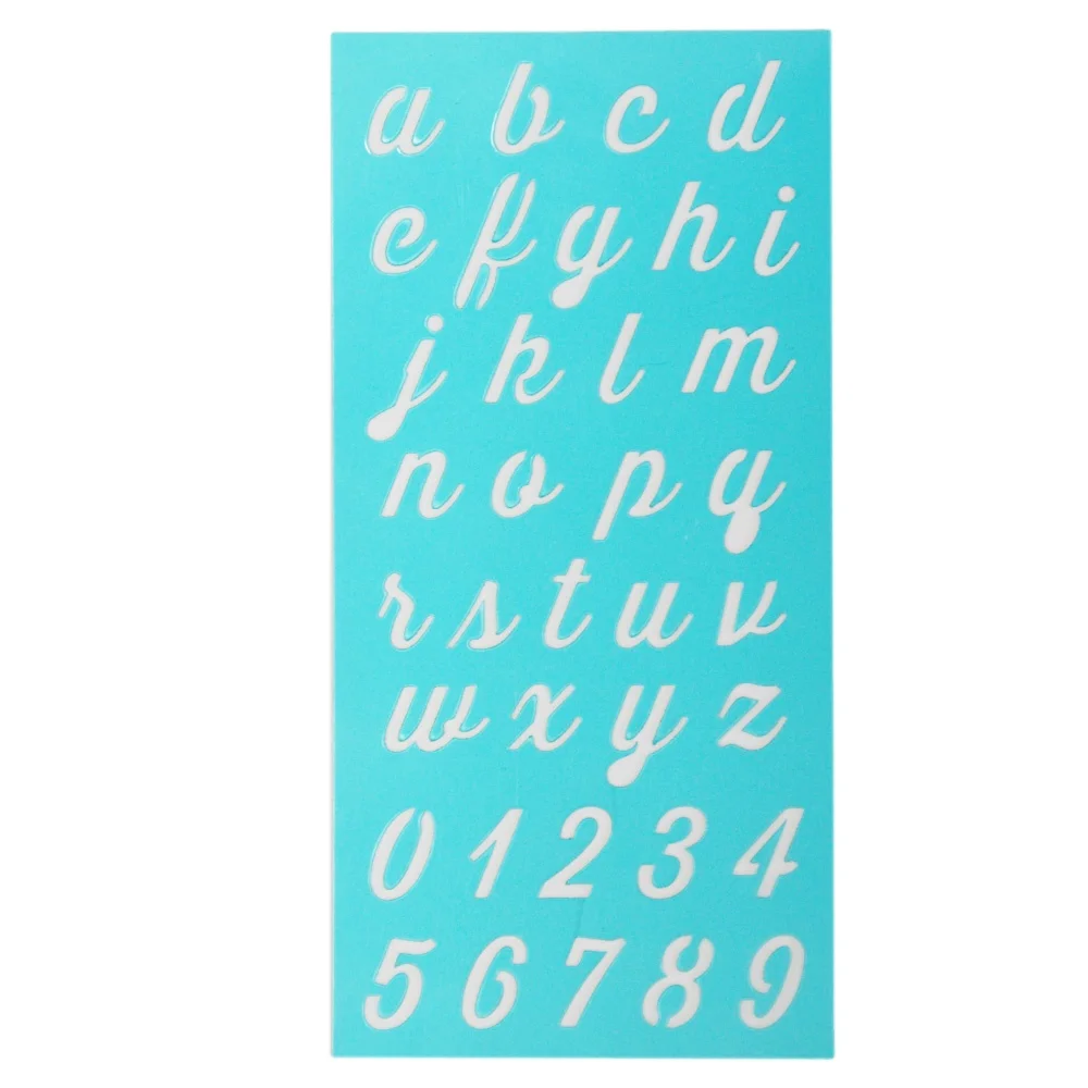 Blue letter alphabet planner stencil for notebook