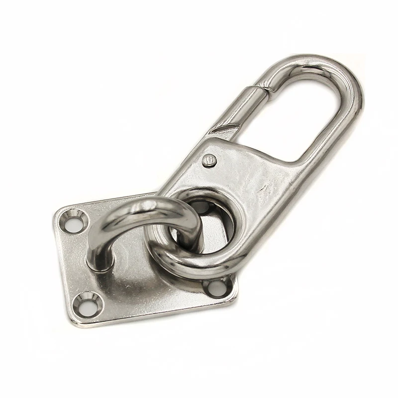 Wholesale 30mm Stainless Steel 316 Spring Snap Fending Hook Attach Rope Boat Sail Tug Ship Coat Marine Hardware Fender Hook