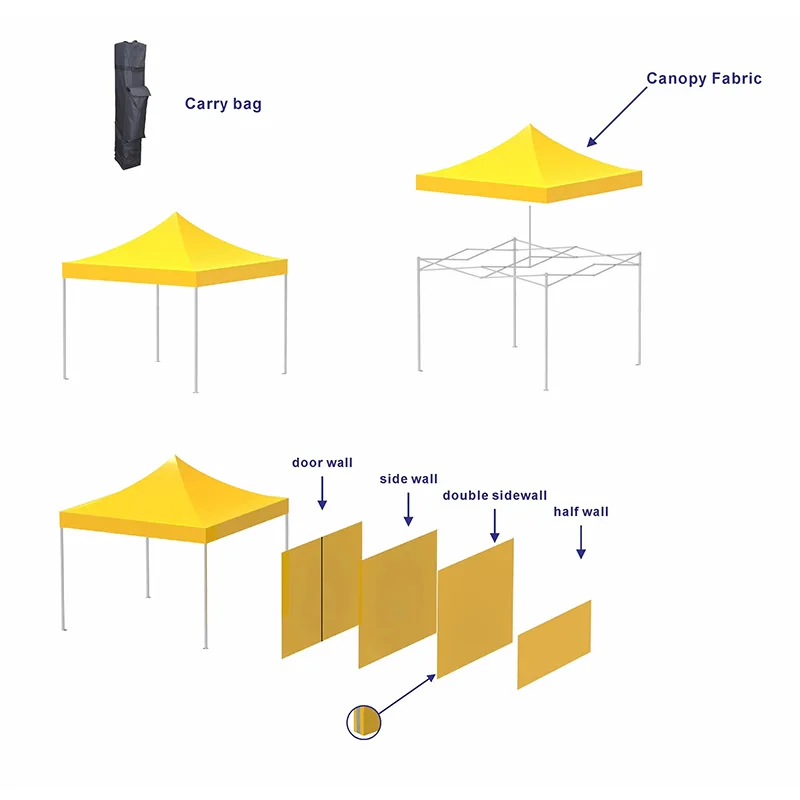 CATC Outdoor Folding Instant Custom Easy Set Up Event Tent 3X4.5m 3x6m Pop Up Aluminium Awning Commercial Tent Trade Show Tent