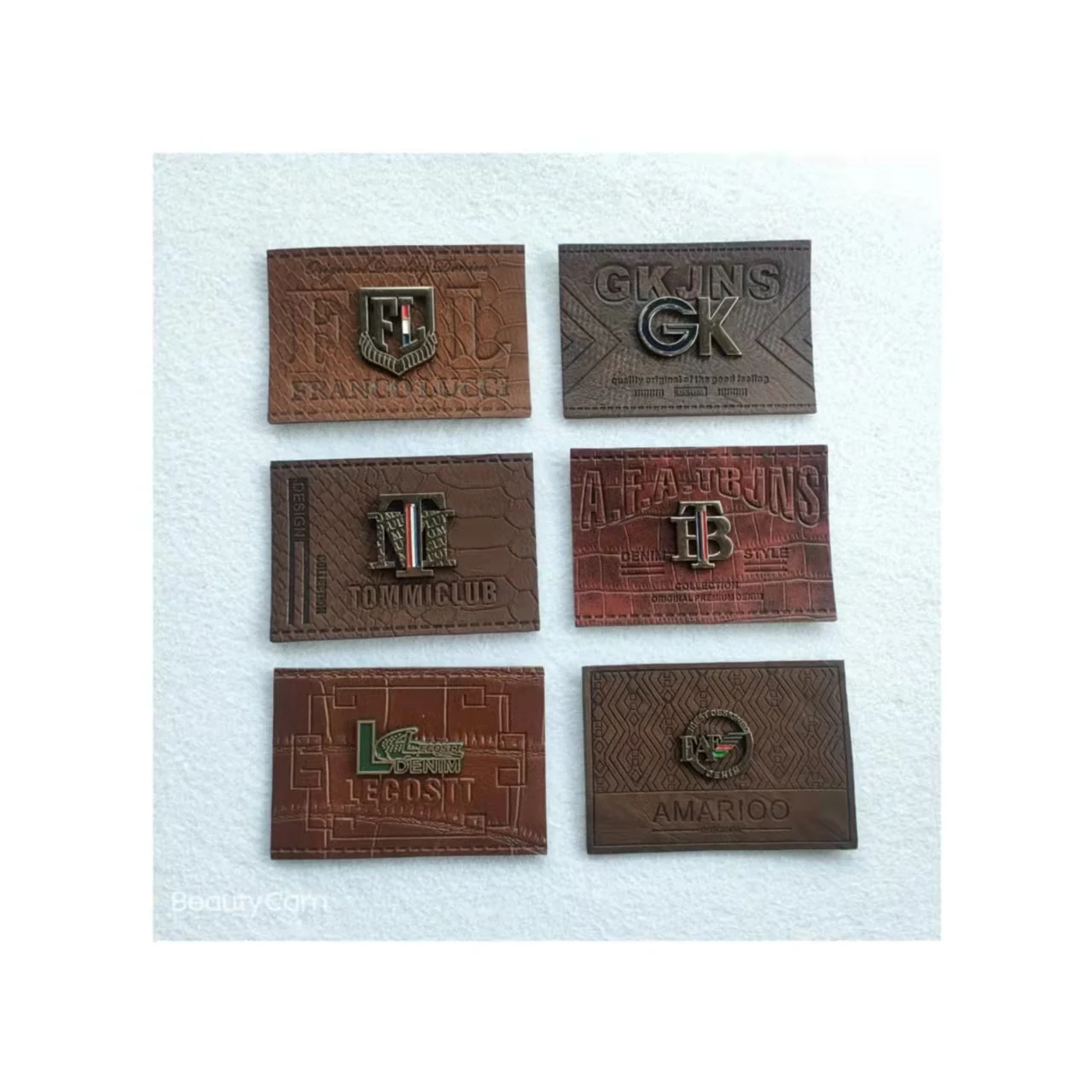 Hot Sale Manufacture Custom Logo Design Jeans Leather Patch Label