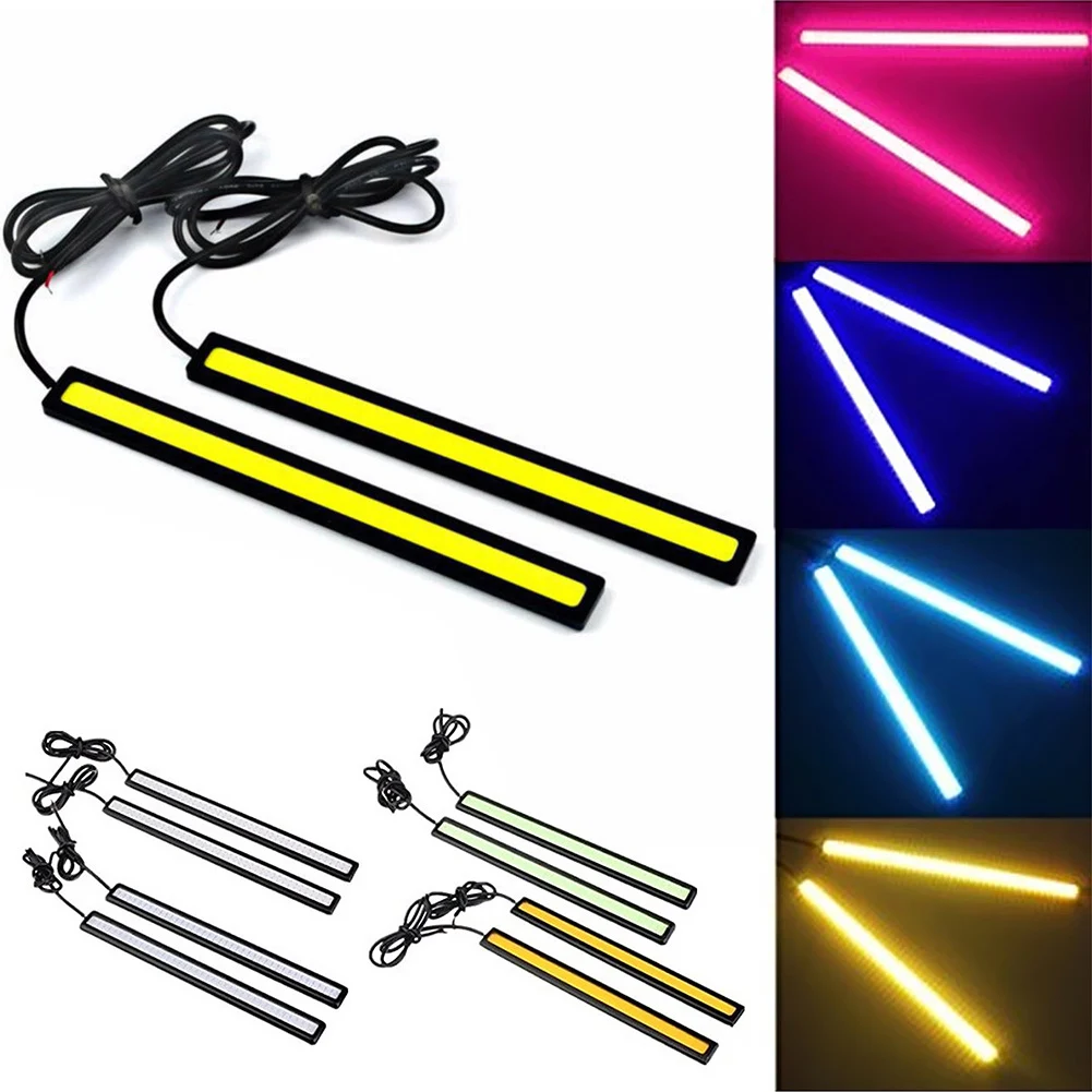 COB LED DC12V Daytime Running Lights 17cm Led Waterproof Auto Car Driving DRL Fog Lamp Car Styling