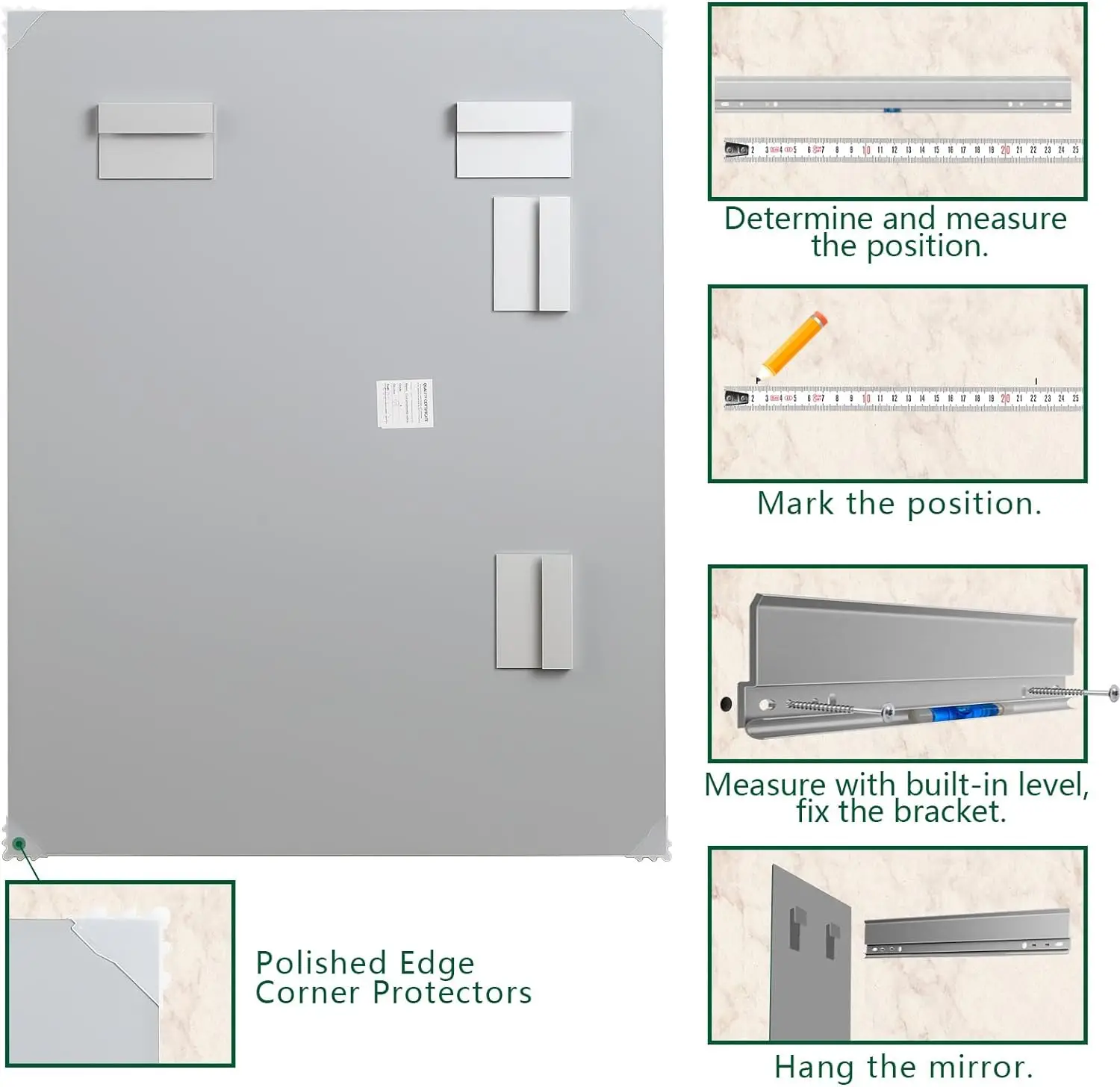 Promotional Portable Custom Make Up Cosmetic Compact Mirror Hotel High Quality Full Shower Lighted Mirror Wall Hanging Mirrors