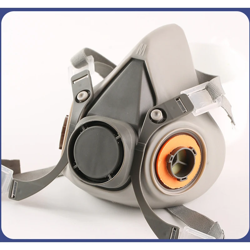 With Double Changeable Filters Silicon Half Face Gas Mask 3D For Dust Proof