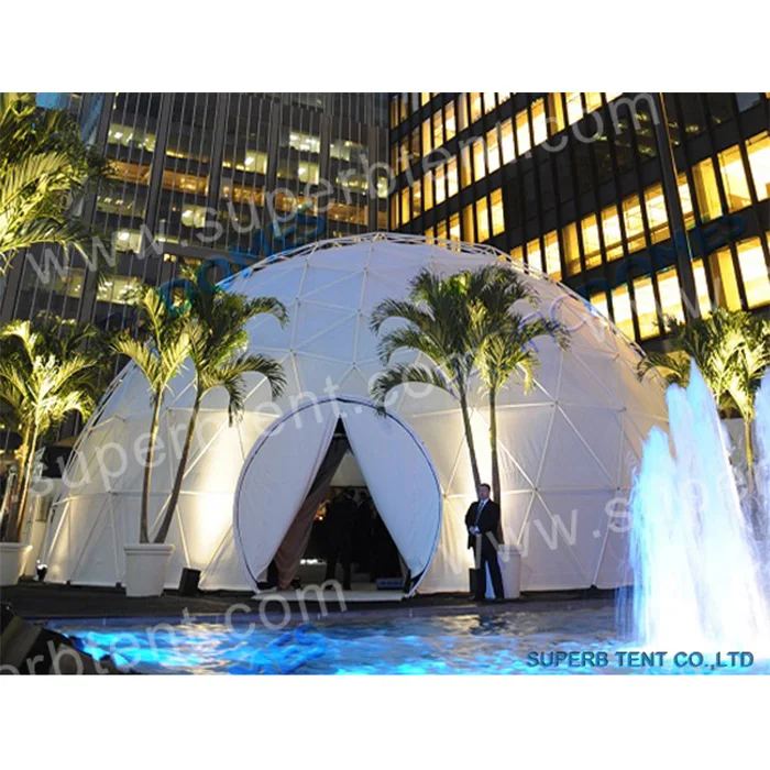 Waterproof and Fireproof Half-Sphere Dome Tent PVC-Coated Frame for 360 Degree Projection for Outdoor Events and Exhibitions