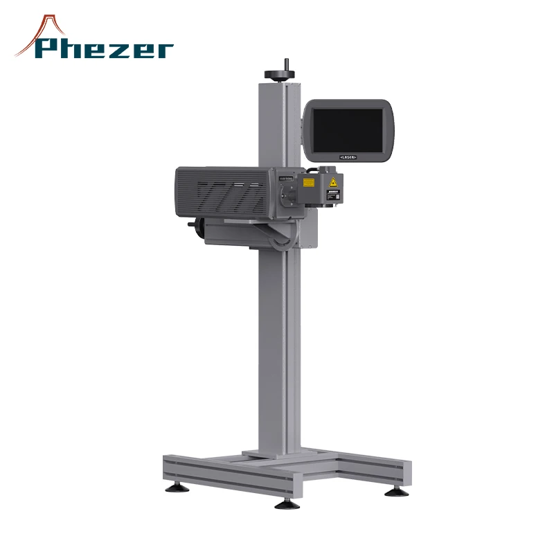 CO2 laser marking machine with Coherent Davi CRD Laser Brand for Leather Belts Pet Bottles