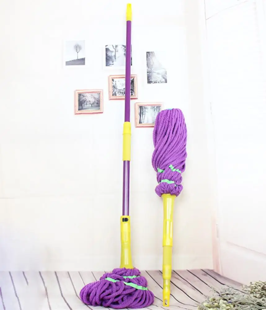 Microfiber Squeeze Water FLAT Mop Dry Wet Retractable Cleaning twist mop