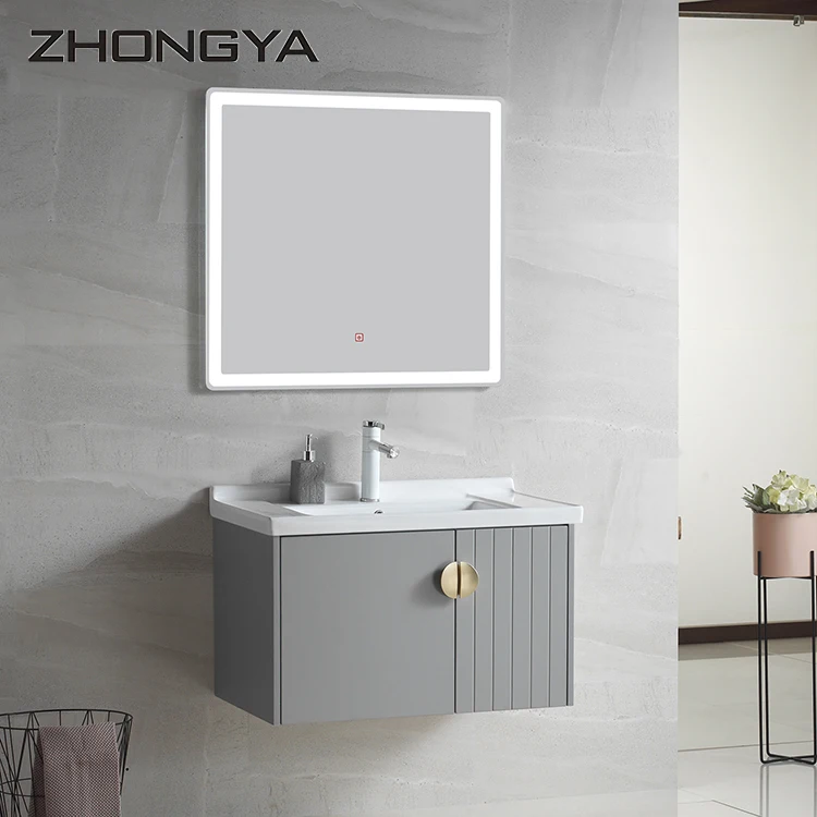 Modern Led Light Mirror Vanities Wall Bath Sink Cabinet for Bathroom Wall Mounted Types Plywood,solid Wood 1 Set 30% Deposit