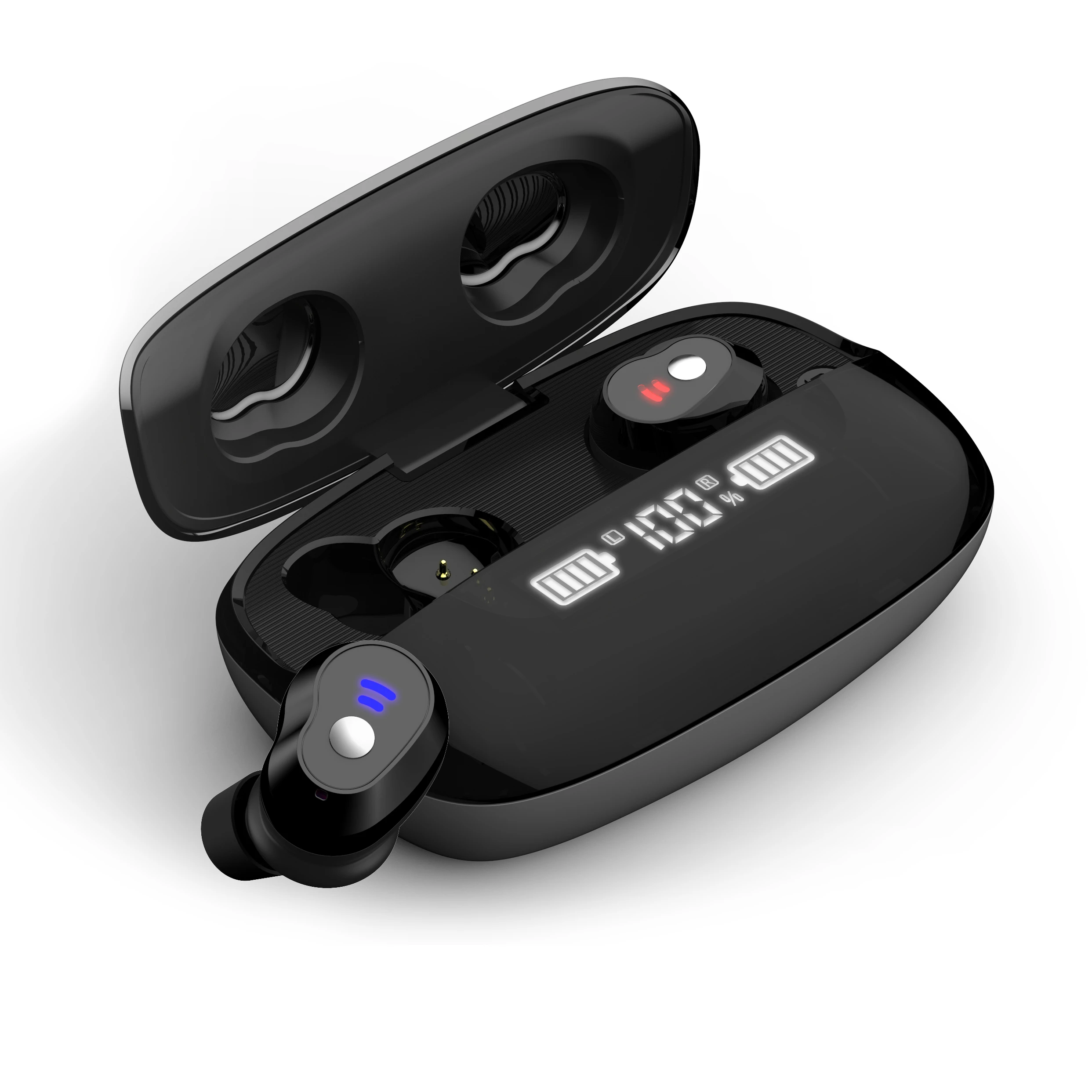 LED Power Display Mini Low Latency IPX-5 Sports Running Gaming Earphones Wireless Touch Earphones