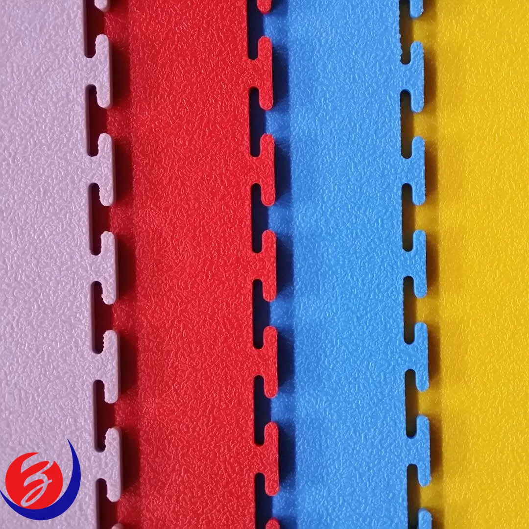 TPR Colored Interlocking Rubber GYM Floor Tiles Mat
