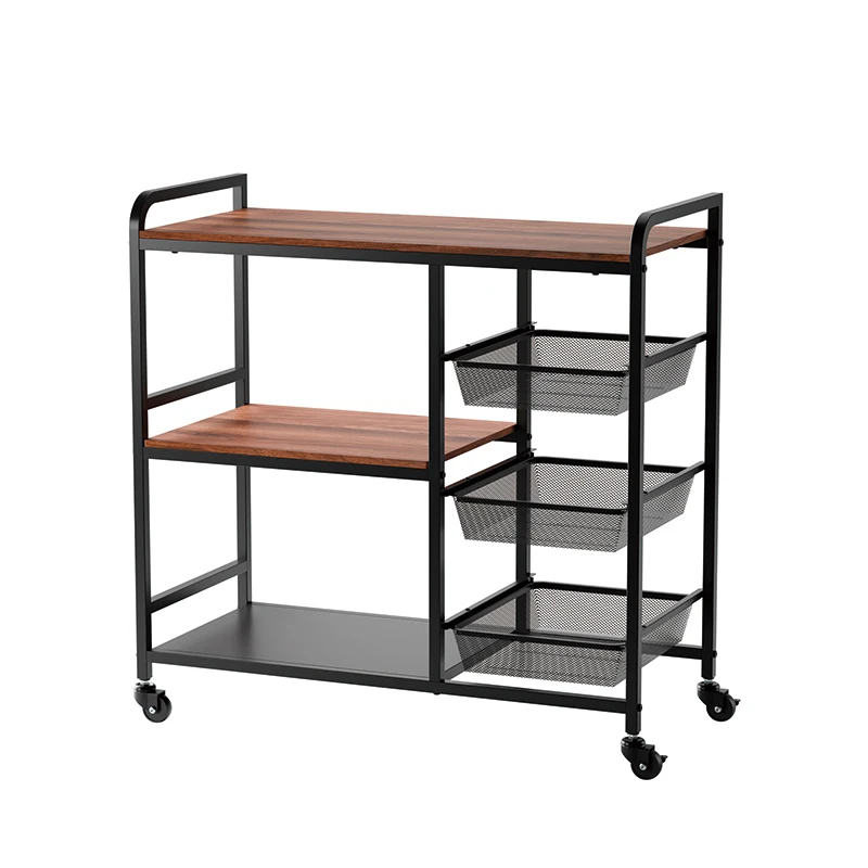 Small Metal MDF Microwave Oven Kitchen Storage Rack Organizer Bakers Rack In The Kitchen