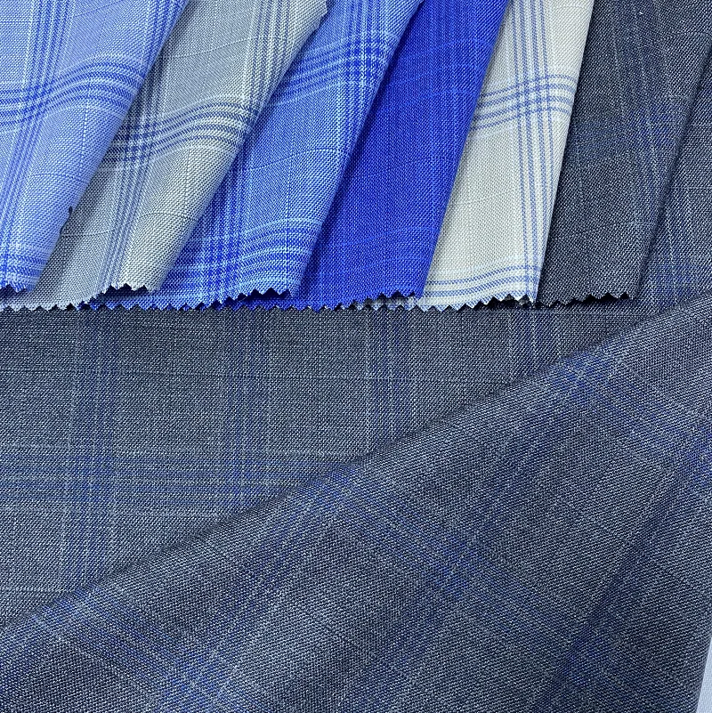 Ready Ship Order Large Check Fabric Filafil Fabric Polyester Viscose Suits Fabric For Turkey Suits