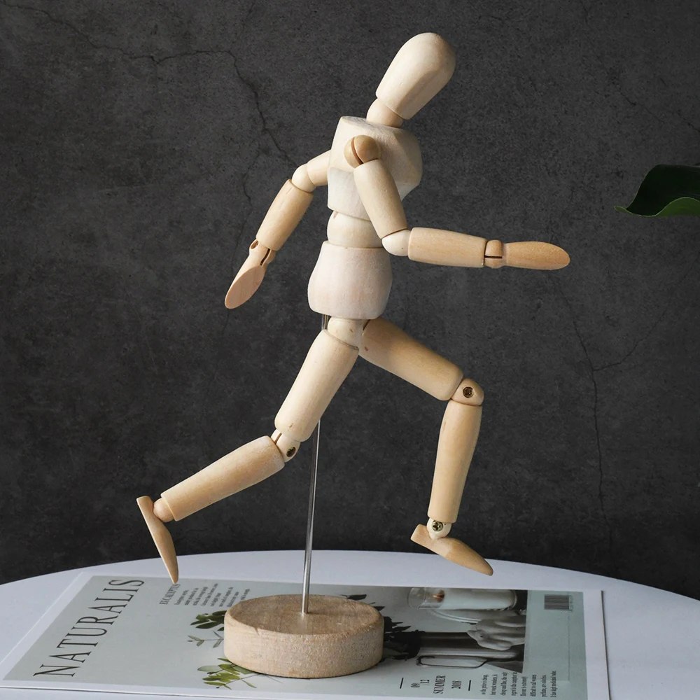8 Inch 20CM Artist Drawing Flexible Jointed Wooden Human Body Manikin for Comic Sketching and Art Drawing