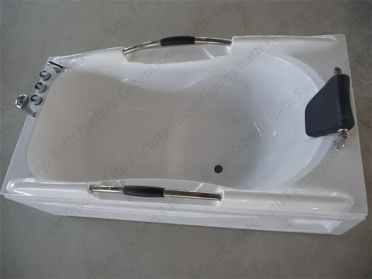 Customised Bathroom Non Slip Shower Thermostatic System Surf Massage Whirlpool Bathtub With Chromatic Lamp